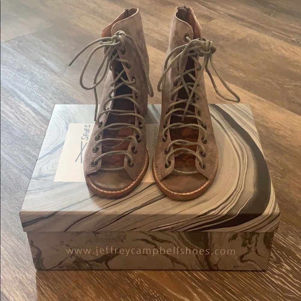 Jeffrey Campbell Cors Bootie in Taupe Suede